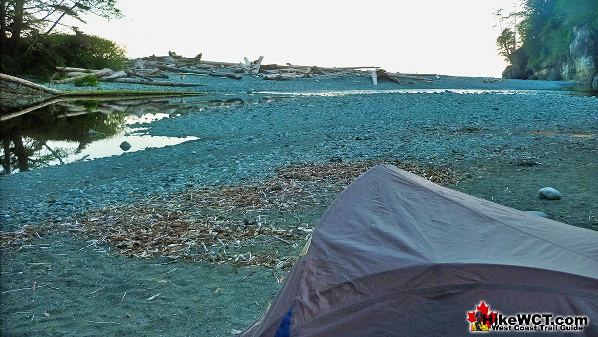 Camper Creek Tent View West Coast Trail