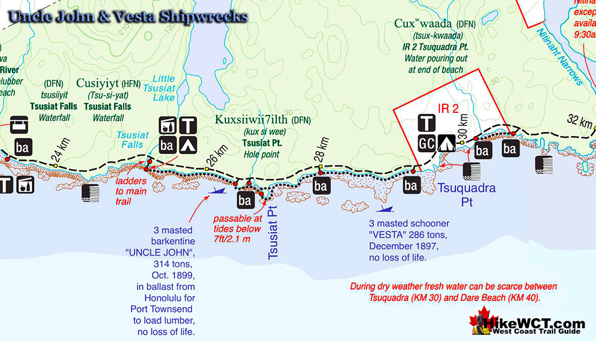 Uncle John Shipwreck Map