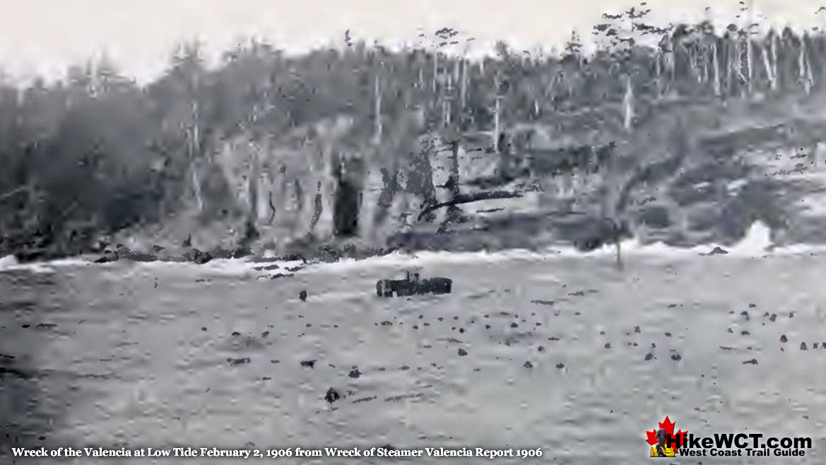 Wreck of the Valencia at Low Tide 2 Feb 1906